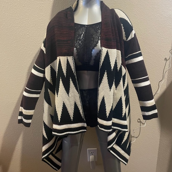 Rhapsody Sweaters - Rhapsody Aztec Knit Cardigan